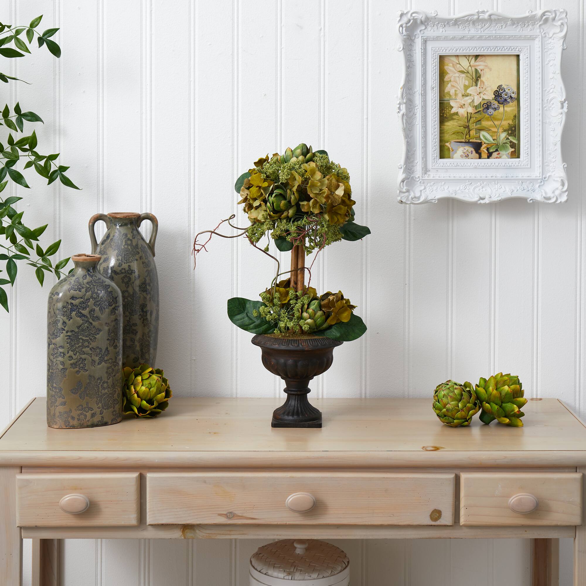 24" Artichoke Topiary Arrangement in Planter